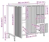 vidaXL Příborník se zásuvkami Bílý 89,5 x 33 x 82 cm Náhled obrázku produktu 8