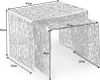 Lot de 2 tables basses élégantes ABSTRACT, couleur argent, Voir les images du produit 11