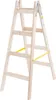 Houten schaarladder, model A, met 4 treden, geschikt voor Productafbeelding-voorbeeld 1