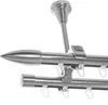 Innenlauf Edelstahl Look Gardinenschiene Gardinenstange Produktbild-Vorschau 1