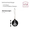UNUS® Weihnachtsanhänger 12er Set Schwarz, Produktbild-Vorschau 6