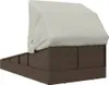 vidaXL Sonnenliege mit Faltdach Braun 200x114x128 cm Poly Produktbild-Vorschau 5
