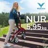 Rollator Faltbar und Leicht mit Sitz - NUR 5,95 KG - Produktbild-Vorschau 2