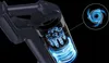 A close-up, cutaway view of a cordless vacuum cleaner's internal mechanism, highlighting its cyclonic separation system with glowing blue energy effects. Anteprima dell’immagine prodotto