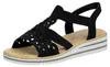 Rieker Sandalen Plat  Sandalen Plat - Zwart - Maat 37 Voir les images du produit 24
