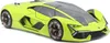 A bright green Lamborghini Terzo Millennio model car is shown from a three-quarter front angle against a white background. Anteprima dell’immagine prodotto