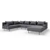 TRADA Gartenecksofa Bahama XL Dunkelgrau Links 370x175 cm Produktbild-Vorschau 8