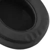 A close-up view of a black ear pad for headphones. Produktbild-Vorschau