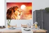 MuchoWow® Poster Löwen - Sonne - Rot 180x120 cm - Produktbild-Vorschau 3