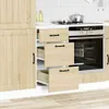 vidaXL Küchen-Unterschrank Lucca Sonoma-Eiche Holzwerkstoff Produktbild-Vorschau 3