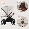 Collage of images showing different features of a baby stroller. Voir les images du produit