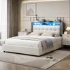 INONEFT Hydraulická postel, 160 × 200 cm, postel pro Náhled obrázku produktu 1