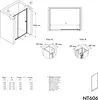 Nischendusche mit Drehtür an Festfeld NT606 - FLEX - Nano Produktbild-Vorschau 5