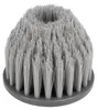 A close-up, studio shot of a gray electric cleaning brush head. Produktbild-Vorschau