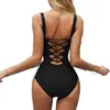 Damen Badeanzug Bauch Kontrolle Badeanzug Tiefe V-Hals Produktbild-Vorschau 8