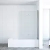 Badewannenaufsatz Duschwand Duschabtrennung 120x140cm Produktbild-Vorschau 2