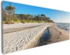 Wallario Premium Leinwandbild Einsamer Strand am Meer - Produktbild-Vorschau 1
