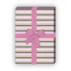 Grafisches Streifen Geschenkpapier mit Rauten, rosa - Produktbild-Vorschau 2