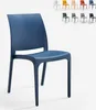 A single blue chair is shown in the foreground, with a row of other chairs in various colors in the background. Produktbild-Vorschau