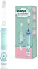 A product shot of an electric toothbrush for children and its packaging. Produktbild-Vorschau
