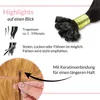 hair2heart Bonding Extensions Echthaar glatt 2/0 Schwarz - Produktbild-Vorschau 5