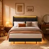 BEALIFE Polsterbett 140x200 cm mit USB-Ladung, LED-Licht & Produktbild-Vorschau 2