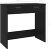 A black desk with dimensions indicated by text overlays. Náhled obrázku produktu