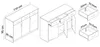 Commode 3 tiroirs et 3 portes finition mate, commode 110cm Voir les images du produit 10