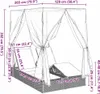 vidaXL Podwójny leżak do opalania Ciepła biel 205 x 129 x Podgląd zdjęcia produktu 8