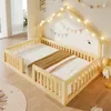 Flieks Kinderbett 90x200cm mit Led, Hausbett mit Dach, Produktbild-Vorschau 1
