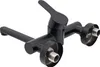 A black faucet with two mounting points and a spout, shown against a white background. Produktbild-Vorschau