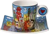 James Rizzi 4er Set Espressotassen mit Untertasse Porzellan Produktbild-Vorschau 4