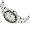 A close-up, angled view of a men's wristwatch with a metal band, displayed against a white background. Produktbild-Vorschau