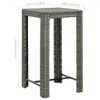 vidaXL Garten-Bartisch Grau 60,5x60,5x110,5 cm Poly Rattan Produktbild-Vorschau 7