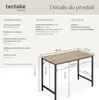 Table de bureau Jenkins - Bois clair industriel, Chêne Voir les images du produit 6