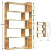 Bücherregal Eck-Bücherregal Standregal mit 5-stöckiges für Produktbild-Vorschau 4