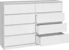 A white dresser with eight drawers, some of which are open. Produktbild-Vorschau