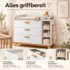 AGIONDA NUI Baby Wickelkommode mit Wickelaufsatz, 3 Produktbild-Vorschau 2