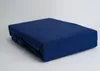 A folded navy blue fitted sheet is shown on a plain background. Produktbild-Vorschau