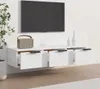 vidaXL Nástěnná skříňka bílá 102x30x20 cm Dřevěný materiál Náhled obrázku produktu 3