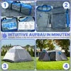 Campela Tropical 4 Familienzelt – 4-Personen-Touristenzelt Produktbild-Vorschau 9