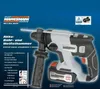 A promotional image of a cordless hammer drill with text and logos. Anteprima dell’immagine prodotto