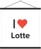 MuchoWow® Textilposter Ich liebe - Lotte - Mädchen 40x40 cm Produktbild-Vorschau 1