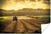 MuchoWow® Poster Traktor - Bauernhof - Berg 120x80 cm - Produktbild-Vorschau 1