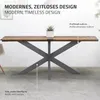 A table with a wooden top and a grey metal base, presented in a clean room setting. Náhľad obrázku produktu