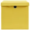 vidaXL Aufbewahrungsboxen mit Deckeln 4 Stk. Gelb 32x32x32 Produktbild-Vorschau 3