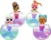 Four L.O.L. Surprise! Mermaid dolls in clear spherical containers filled with colored water. Voir les images du produit