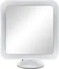 A white square makeup mirror with a suction cup base is shown against a white background. Produktbild-Vorschau