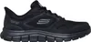 A side view of a single black Skechers sneaker. Podgląd zdjęcia produktu