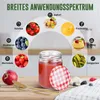 UISEBRT Sada 24 pohárov na džem s červenými a bielymi Náhľad obrázku produktu 6